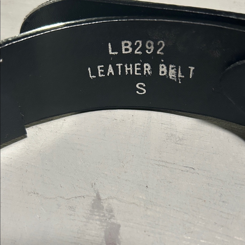 Black Leather & Polished Chrome Bondage Style Women’s Belt, Size Small - Picture 2 of 7
